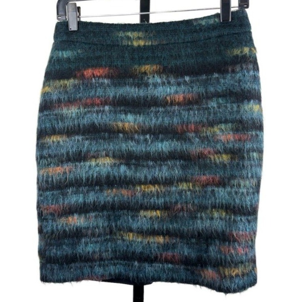Maeve Anthropologie Pencil Skirt Women's Size 4P Petite Abstract Striped Wool